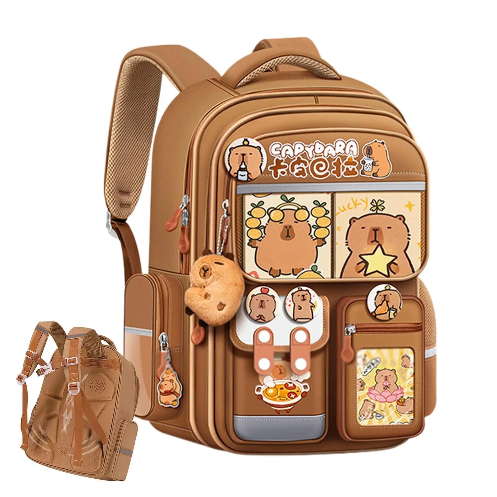 Mochila Capybara Escolar - Gran Capacidad 20-35L