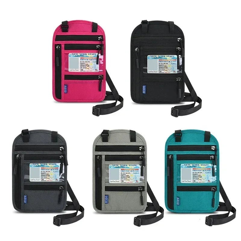 Cartera Pasaporte RFID - Organizador Viaje Cuello Familia