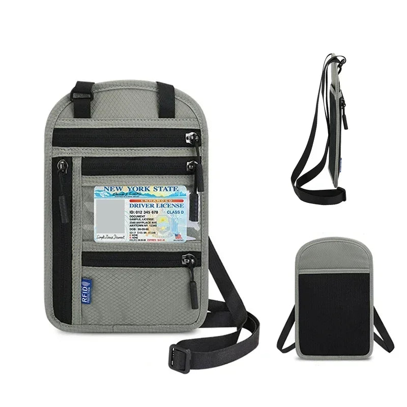 Cartera Pasaporte RFID - Organizador Viaje Cuello Familia