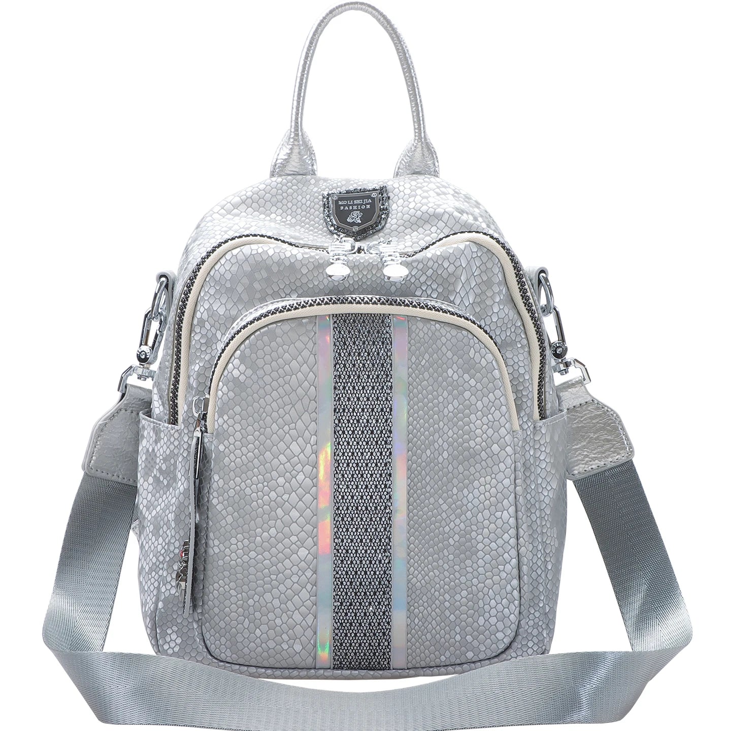 Mochila Mujer Ita Bag Diamantes - Cuero Genuino Luxury