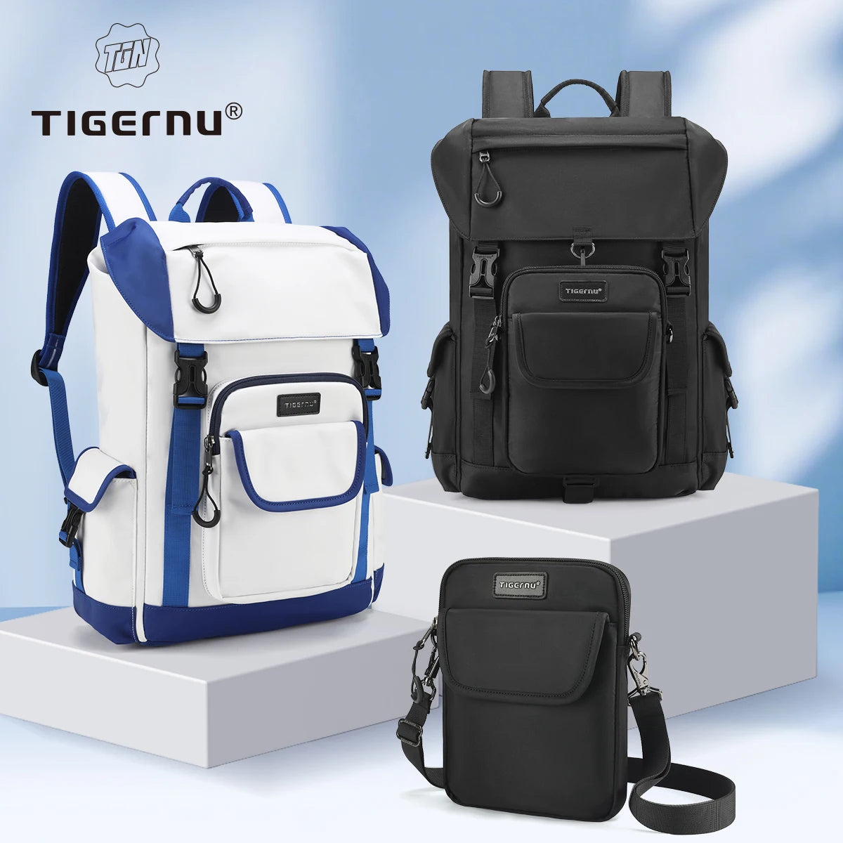 Mochila Tigernu Laptop 14" - Con Bolso Removible 16L