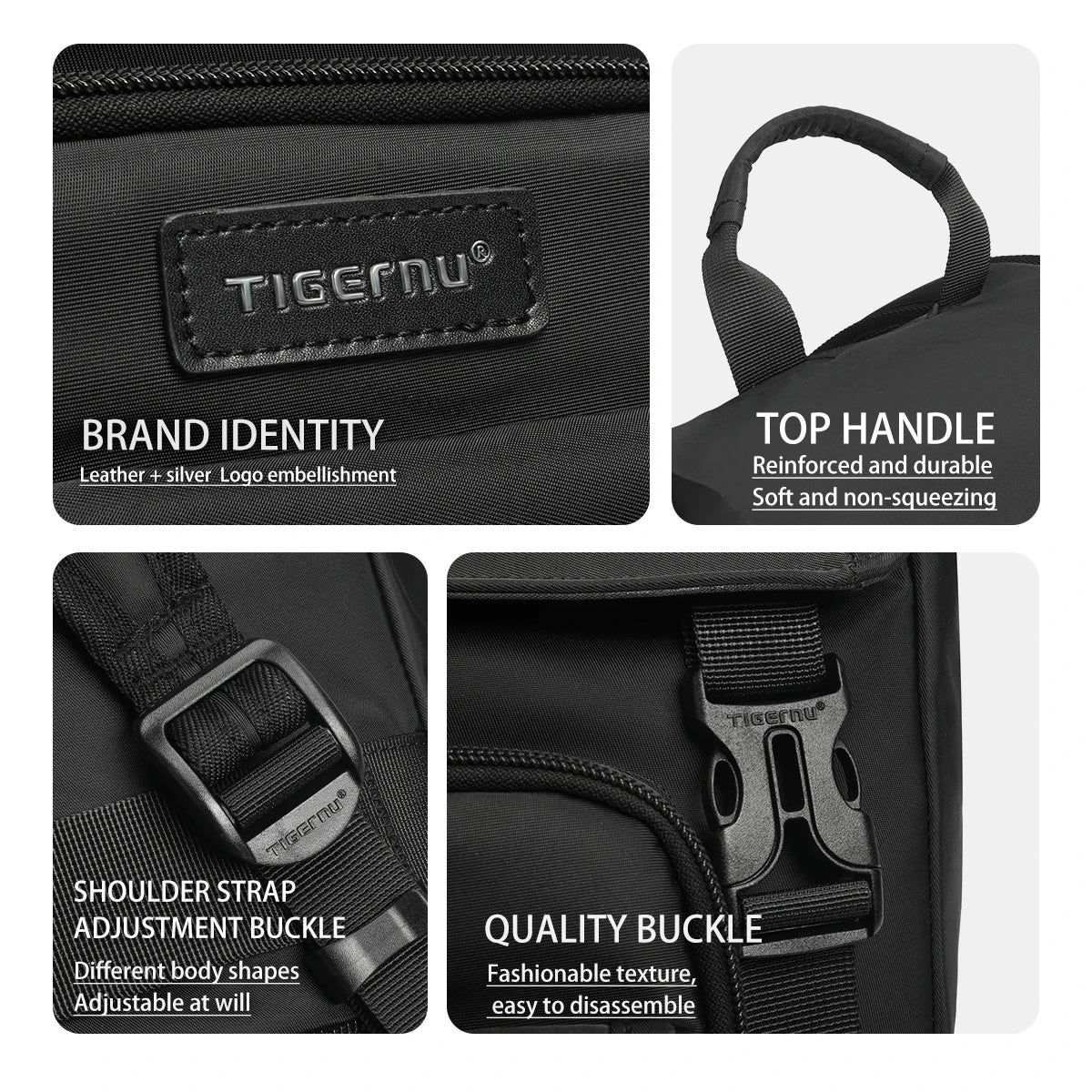 Mochila Tigernu Laptop 14" - Con Bolso Removible 16L