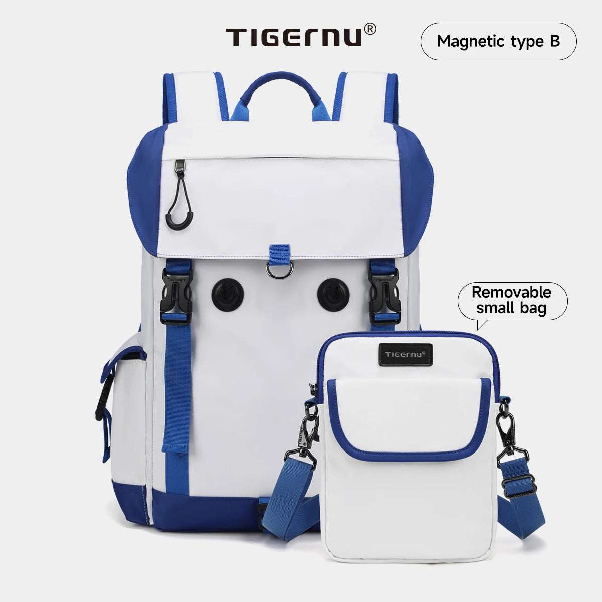 Mochila Tigernu Laptop 14" - Con Bolso Removible 16L