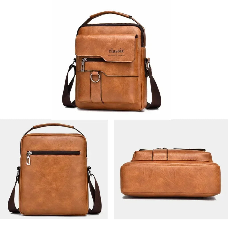 Bolso Crossbody Hombre Gran Capacidad - Tote Casual PU