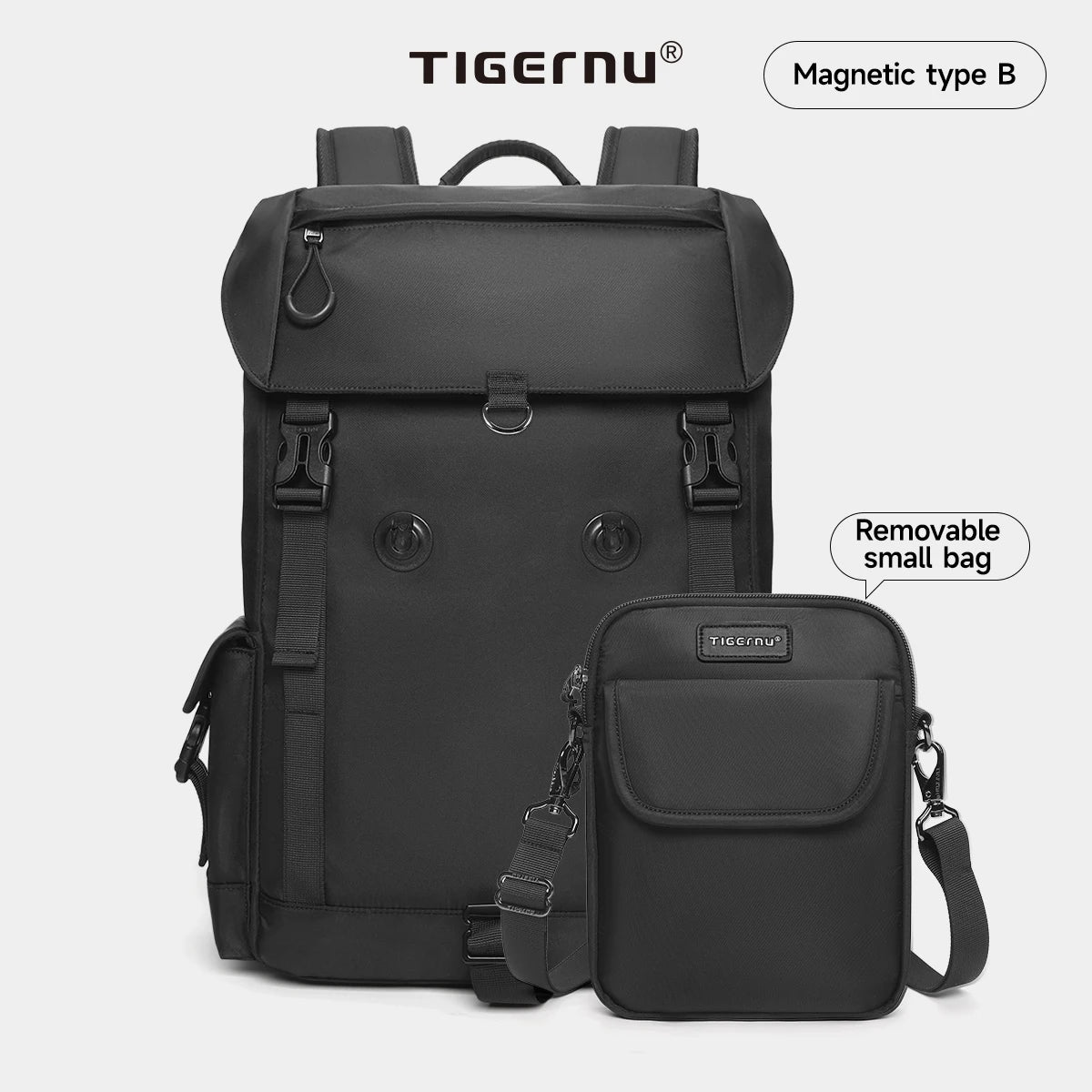 Mochila Tigernu Laptop 14" - Con Bolso Removible 16L