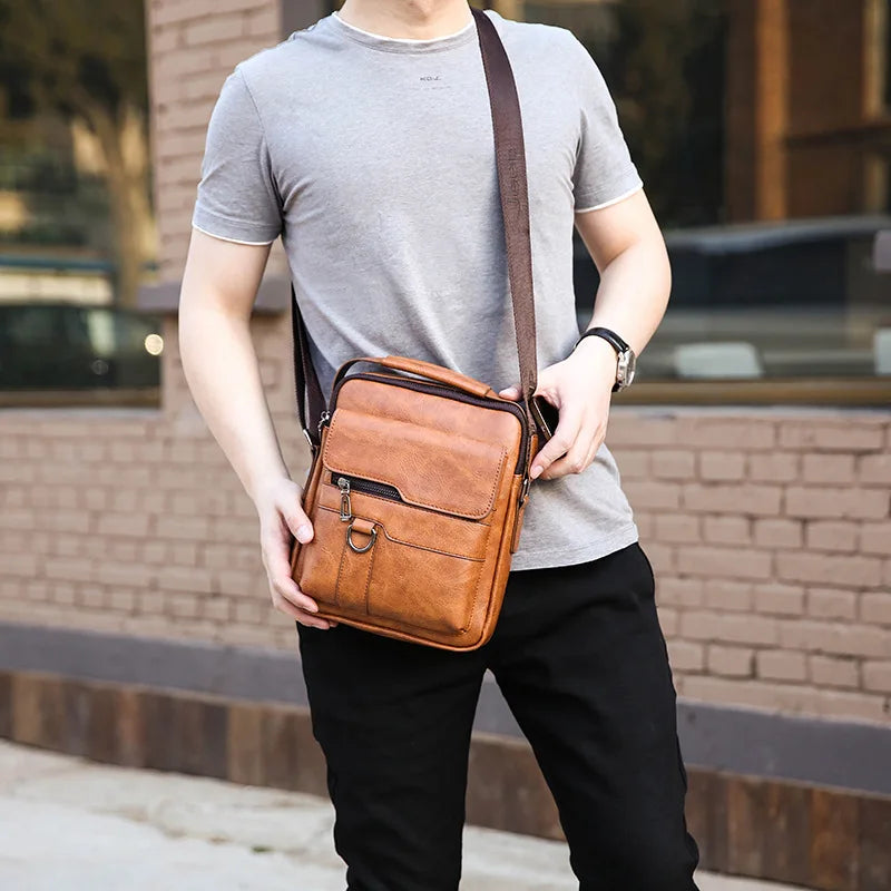 Bolso Vintage Hombre Business - Crossbody Flap PU